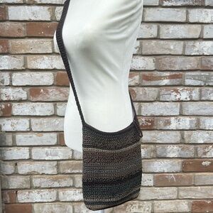 Vintage LINA Woven Crossbody Handbag Purse